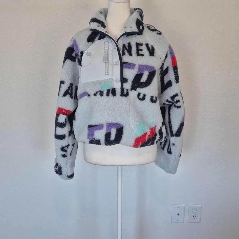 Free People Movement Printed Hit The Slopes Fleece Pullover Jacket Size XS